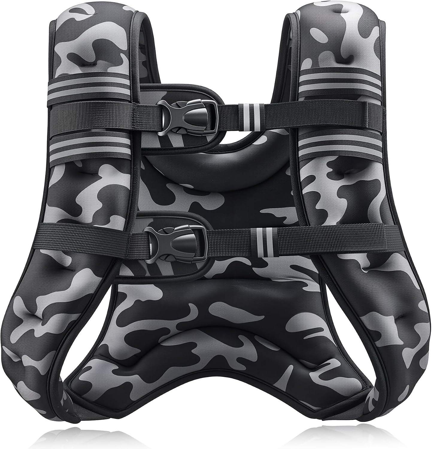 image:imageZELUS Weighted Vest 6lb8lb12lb16lb20lb25lb30lb Weight Vest with Reflective Stripe for Workout Strength Training Running Fitness Muscle Building Weight Loss WeightliftingBlack Camo