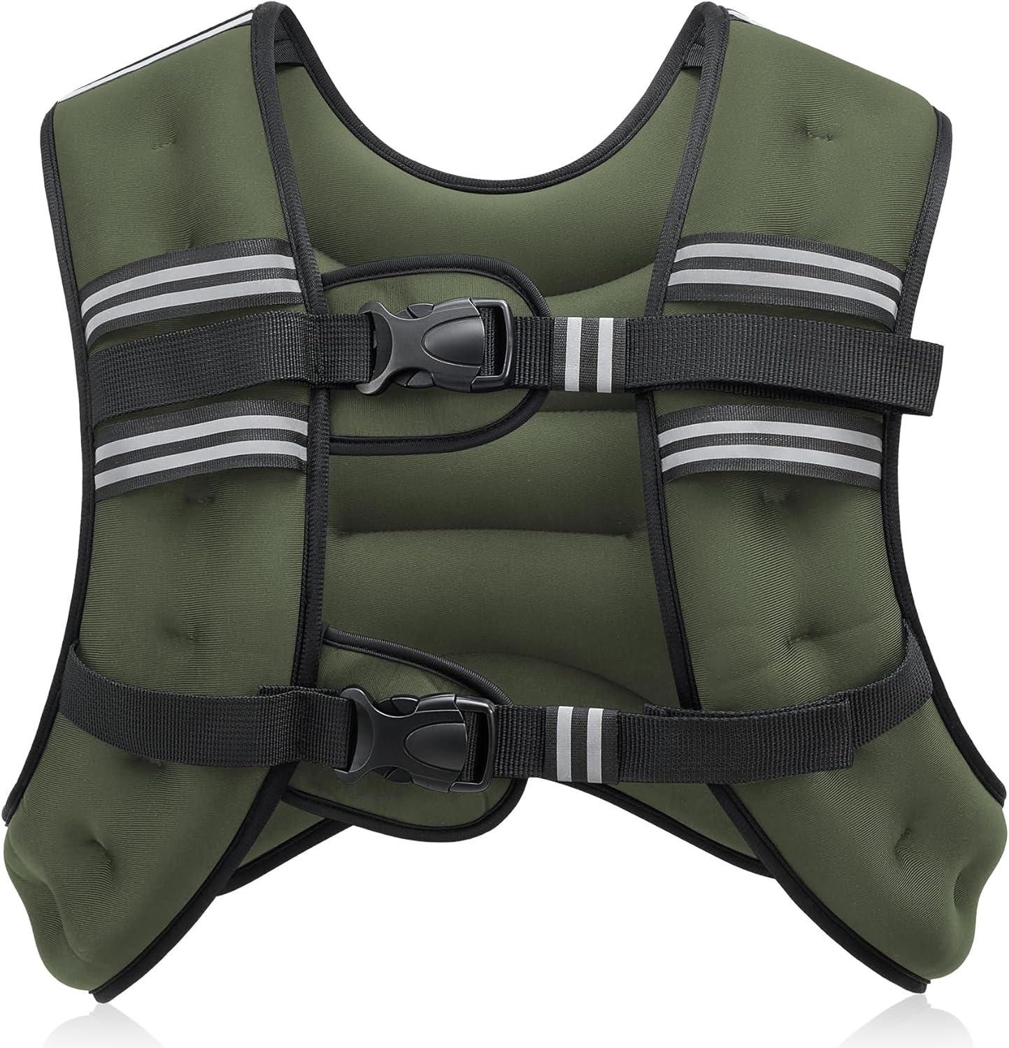 image:imageZELUS Weighted Vest 6lb8lb12lb16lb20lb25lb30lb Weight Vest with Reflective Stripe for Workout Strength Training Running Fitness Muscle Building Weight Loss WeightliftingGreen