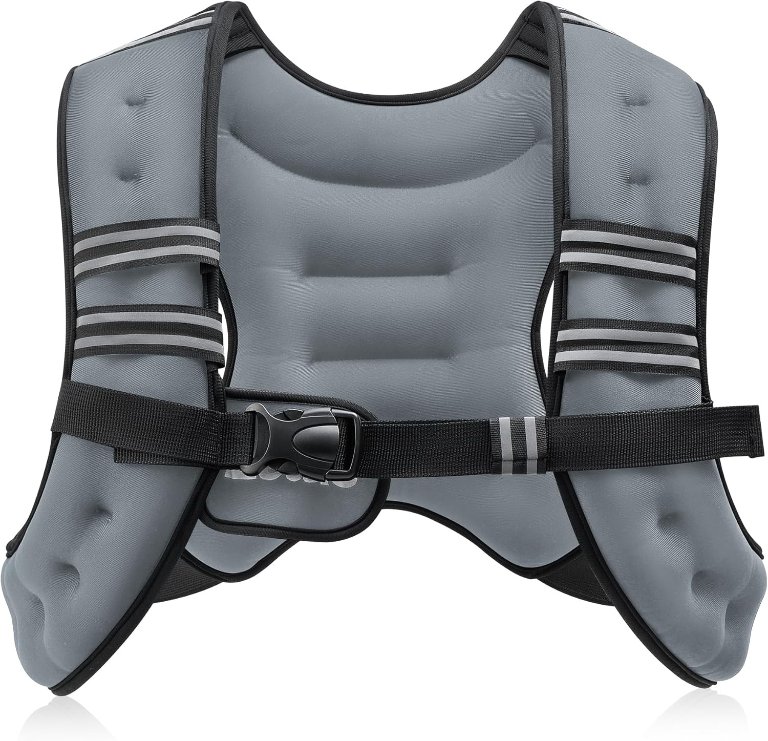 image:imageZELUS Weighted Vest 6lb8lb12lb16lb20lb25lb30lb Weight Vest with Reflective Stripe for Workout Strength Training Running Fitness Muscle Building Weight Loss WeightliftingGrey