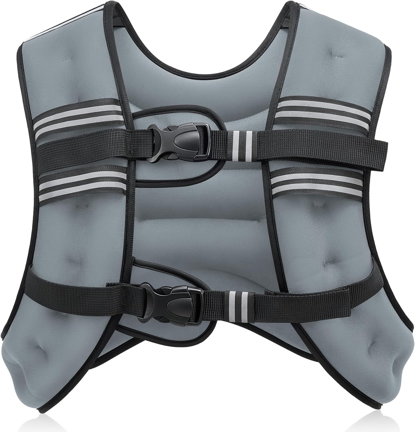 image:imageZELUS Weighted Vest 6lb8lb12lb16lb20lb25lb30lb Weight Vest with Reflective Stripe for Workout Strength Training Running Fitness Muscle Building Weight Loss WeightliftingGrey