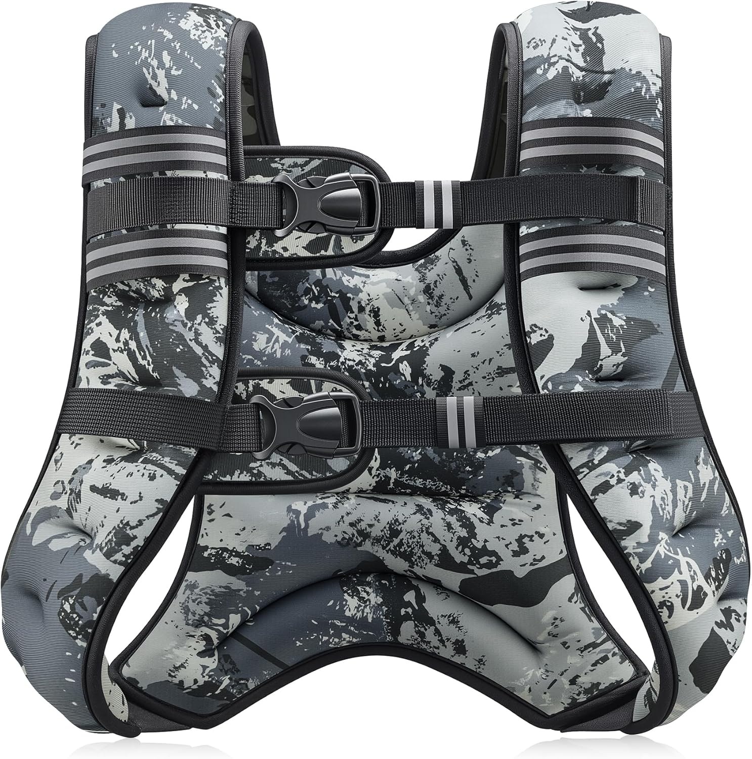 image:imageZELUS Weighted Vest 6lb8lb12lb16lb20lb25lb30lb Weight Vest with Reflective Stripe for Workout Strength Training Running Fitness Muscle Building Weight Loss WeightliftingUrban Gray Camo