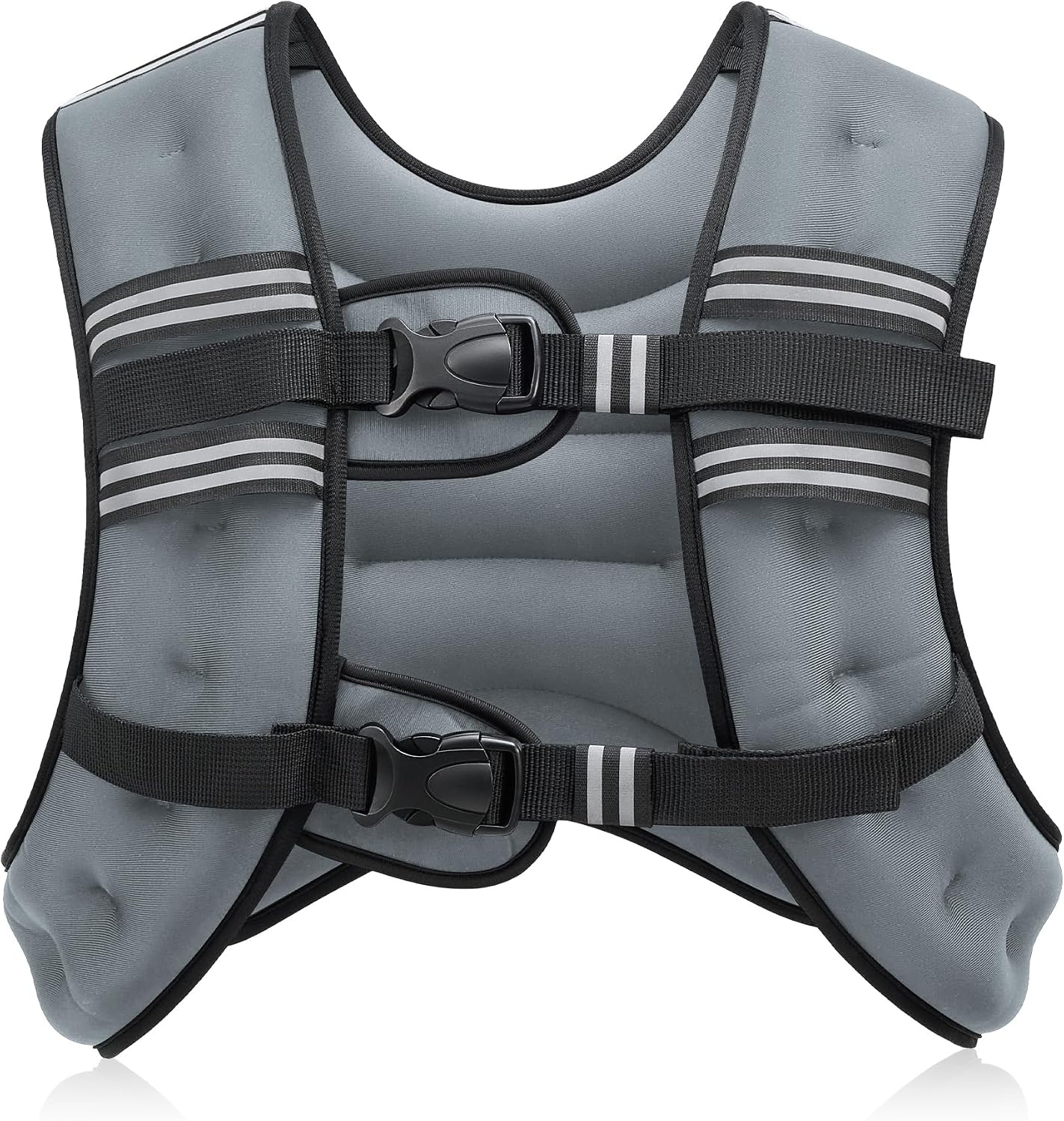 image:imageZELUS Weighted Vest 6lb8lb12lb16lb20lb25lb30lb Weight Vest with Reflective Stripe for Workout Strength Training Running Fitness Muscle Building Weight Loss WeightliftingGrey