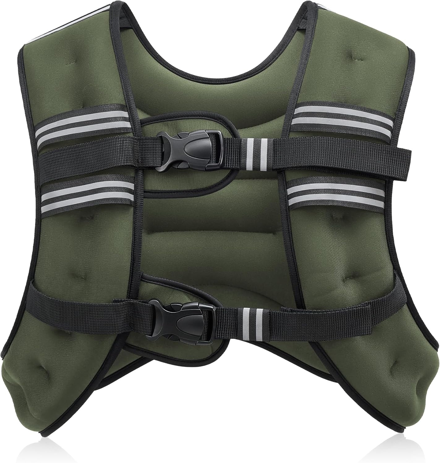 image:imageZELUS Weighted Vest 6lb8lb12lb16lb20lb25lb30lb Weight Vest with Reflective Stripe for Workout Strength Training Running Fitness Muscle Building Weight Loss WeightliftingGreen
