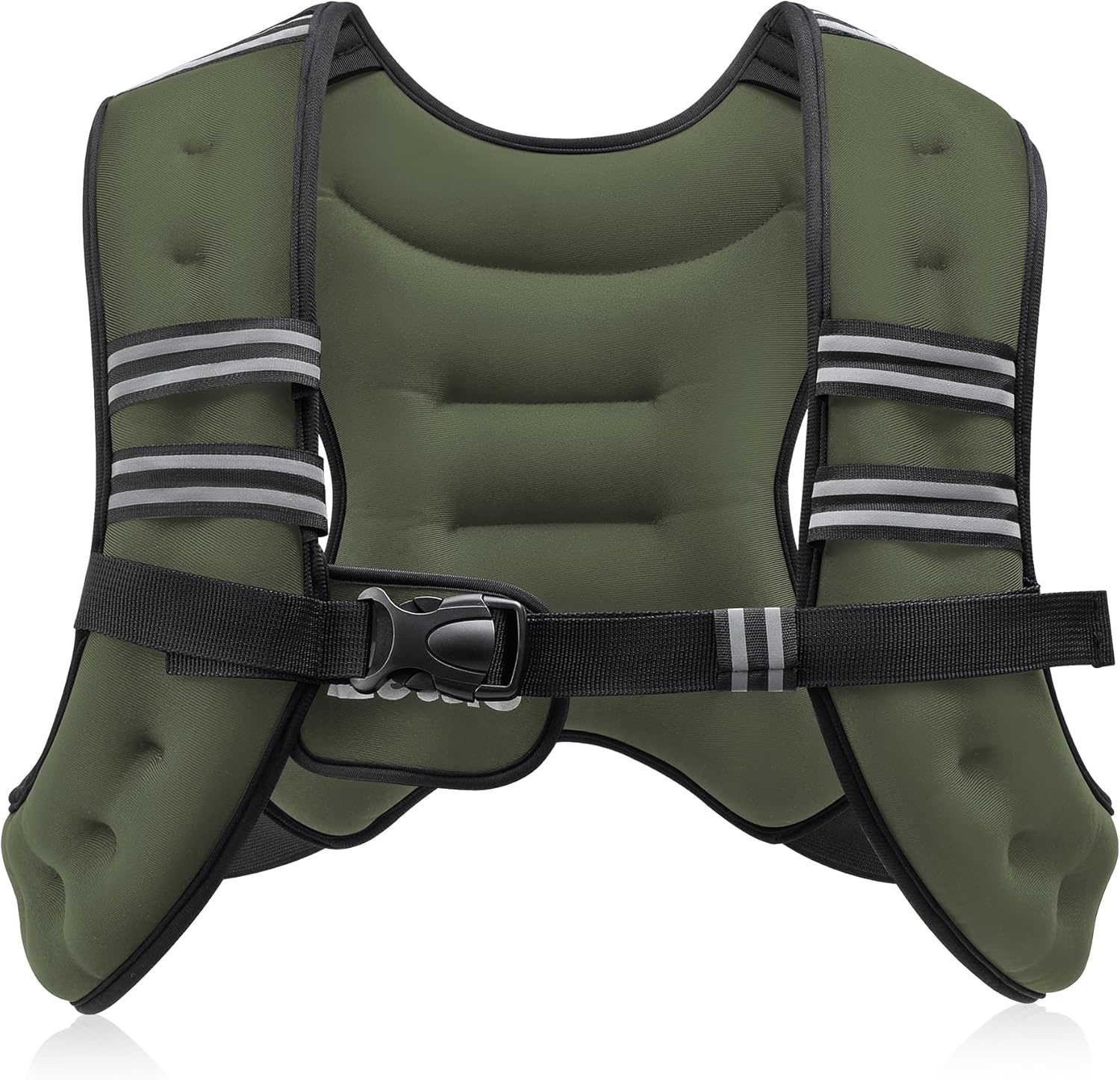 image:imageZELUS Weighted Vest 6lb8lb12lb16lb20lb25lb30lb Weight Vest with Reflective Stripe for Workout Strength Training Running Fitness Muscle Building Weight Loss WeightliftingGreen