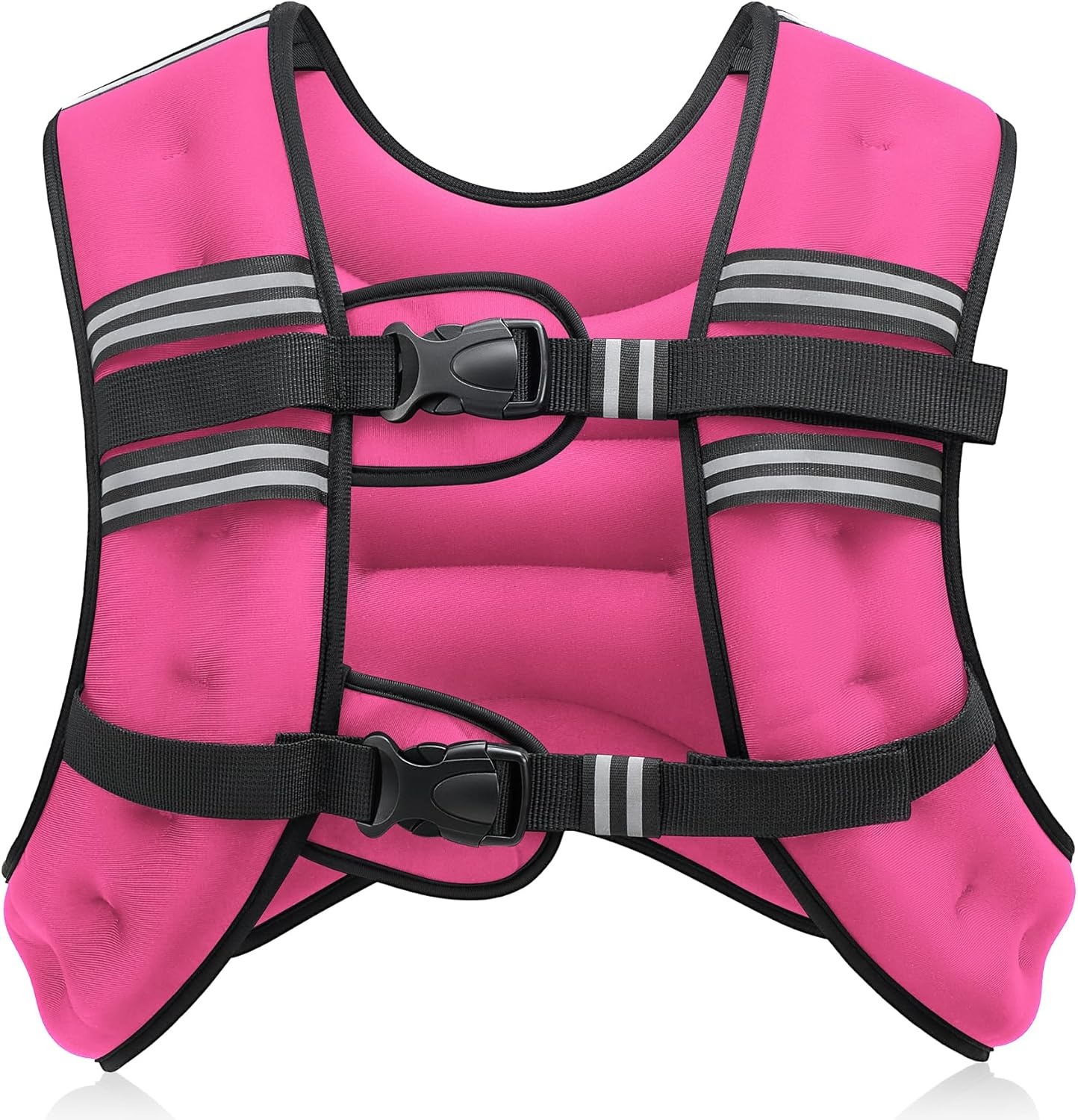 image:imageZELUS Weighted Vest 6lb8lb12lb16lb20lb25lb30lb Weight Vest with Reflective Stripe for Workout Strength Training Running Fitness Muscle Building Weight Loss WeightliftingPink