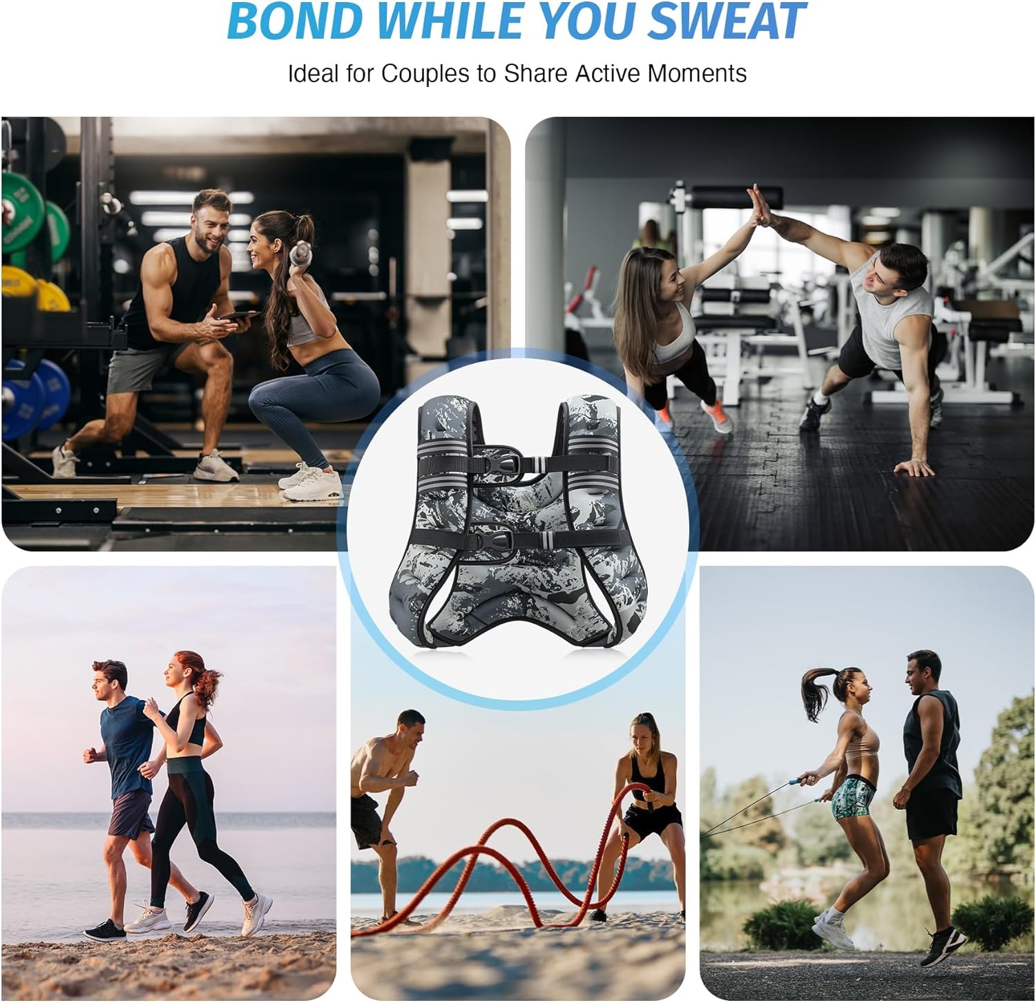 image:imageZELUS Weighted Vest 6lb8lb12lb16lb20lb25lb30lb Weight Vest with Reflective Stripe for Workout Strength Training Running Fitness Muscle Building Weight Loss WeightliftingUrban Gray Camo