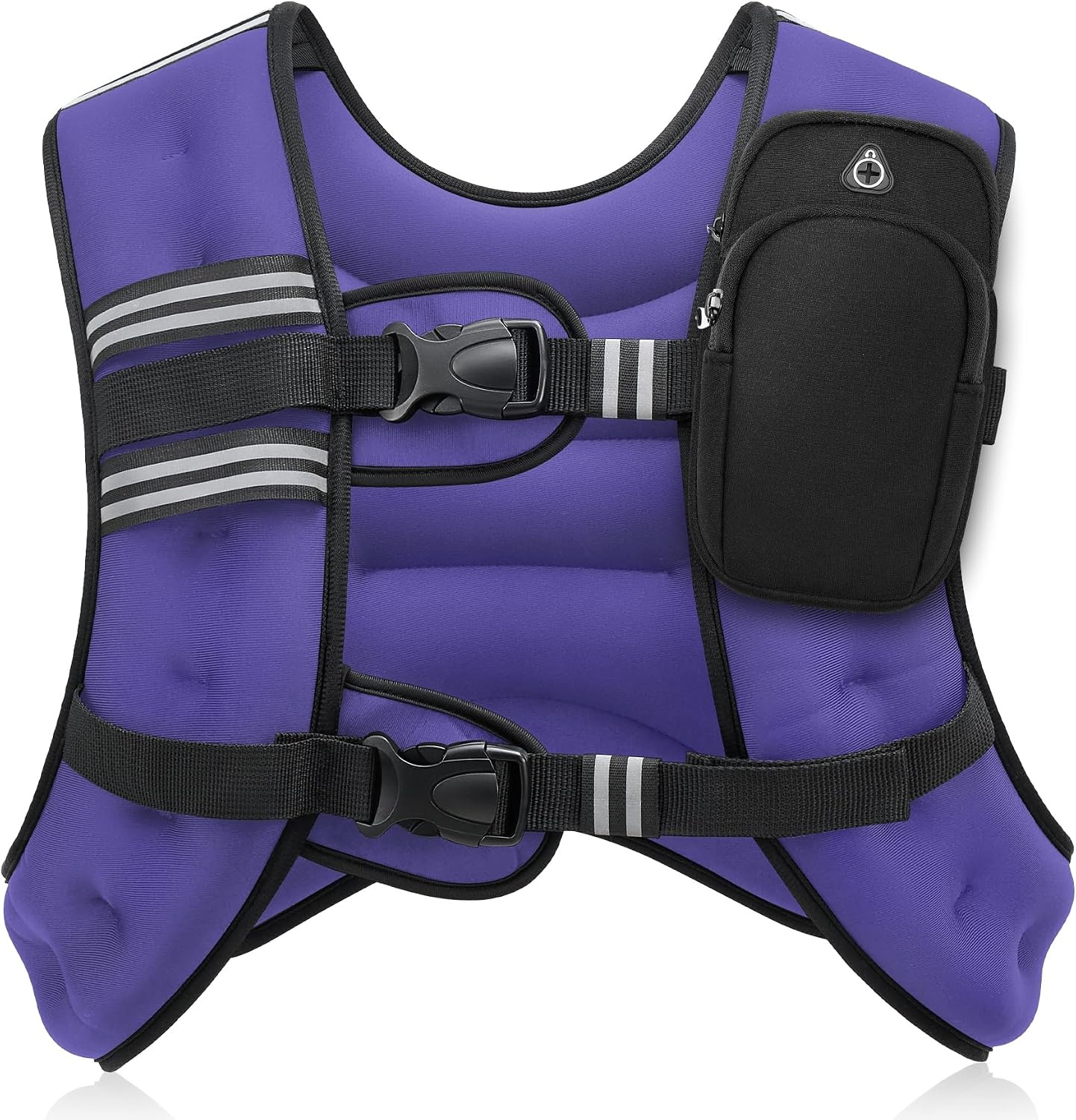 image:imageZELUS Weighted Vest 6lb8lb12lb16lb20lb25lb30lb Weight Vest with Reflective Stripe for Workout Strength Training Running Fitness Muscle Building Weight Loss WeightliftingViolet