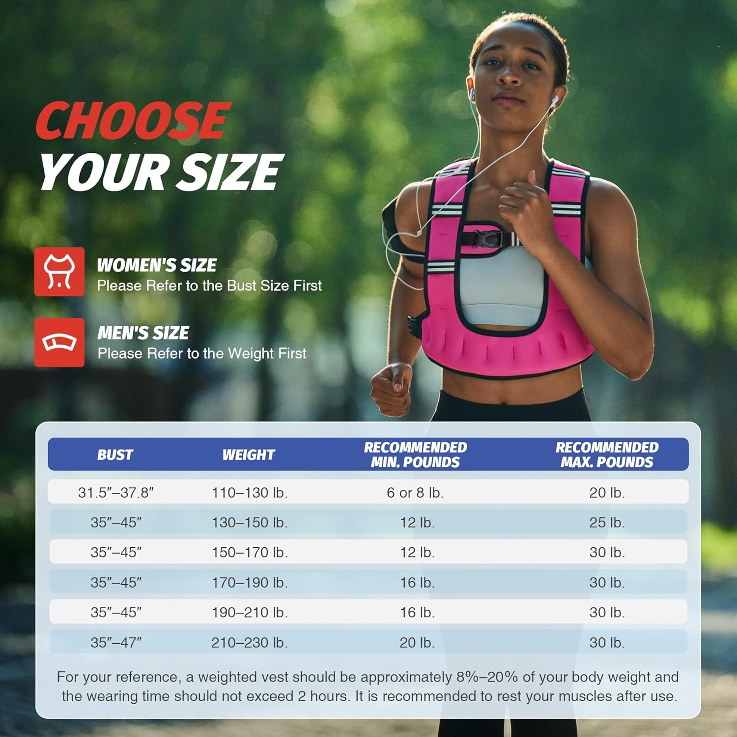 image:imageZELUS Weighted Vest for Women amp Men UShaped Running Vest with Arm Pocket SGScertified iron sand fill ergonomic Ushaped fit adjustable chest amp waist straps arm pocket reflective stripsPink