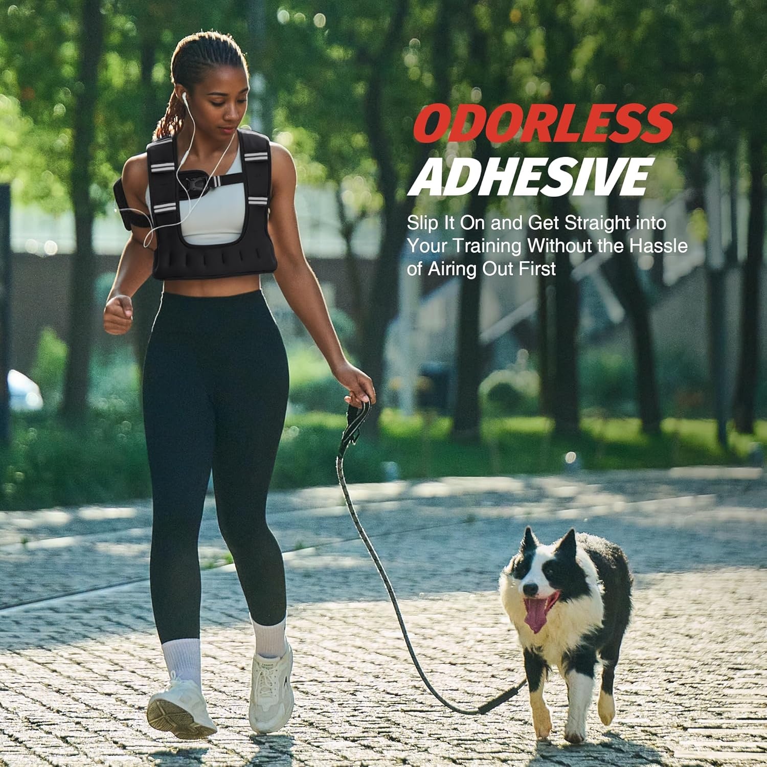 image:imageZELUS Weighted Vest for Women amp Men UShaped Running Vest with Arm Pocket SGScertified iron sand fill ergonomic Ushaped fit adjustable chest amp waist straps arm pocket reflective stripsBlack