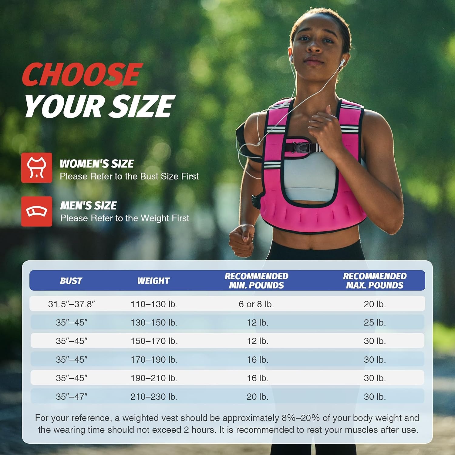 image:imageZELUS Weighted Vest for Women amp Men UShaped Running Vest with Arm Pocket SGScertified iron sand fill ergonomic Ushaped fit adjustable chest amp waist straps arm pocket reflective stripsPink