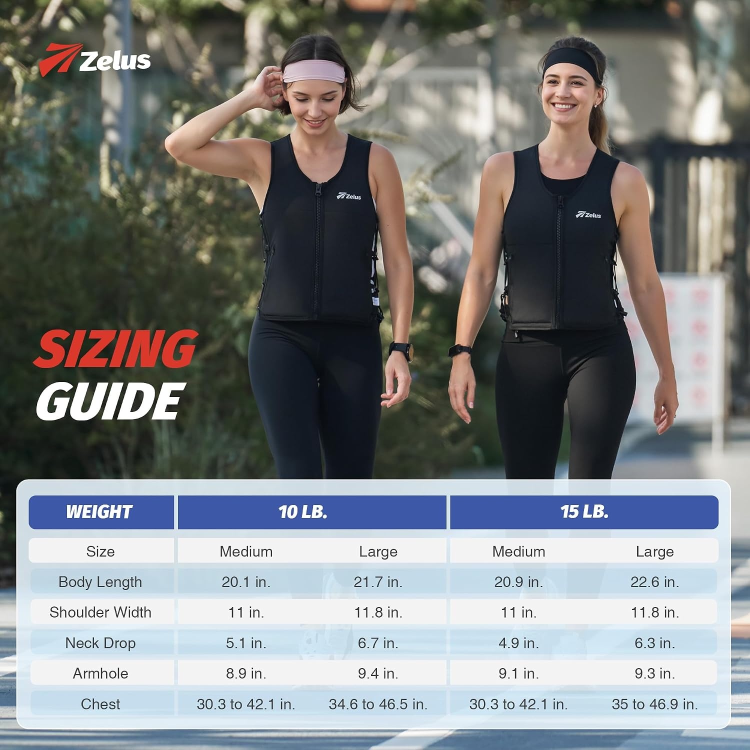 image:imageZelus Weighted Vest for Women Men Adjustable ZFit Slim Weight Vest 115lb Removable ZFit Soft Iron Weights Machine Washable Reflective amp Pocket DesignWalking Running Strength Training Weight LossBlack