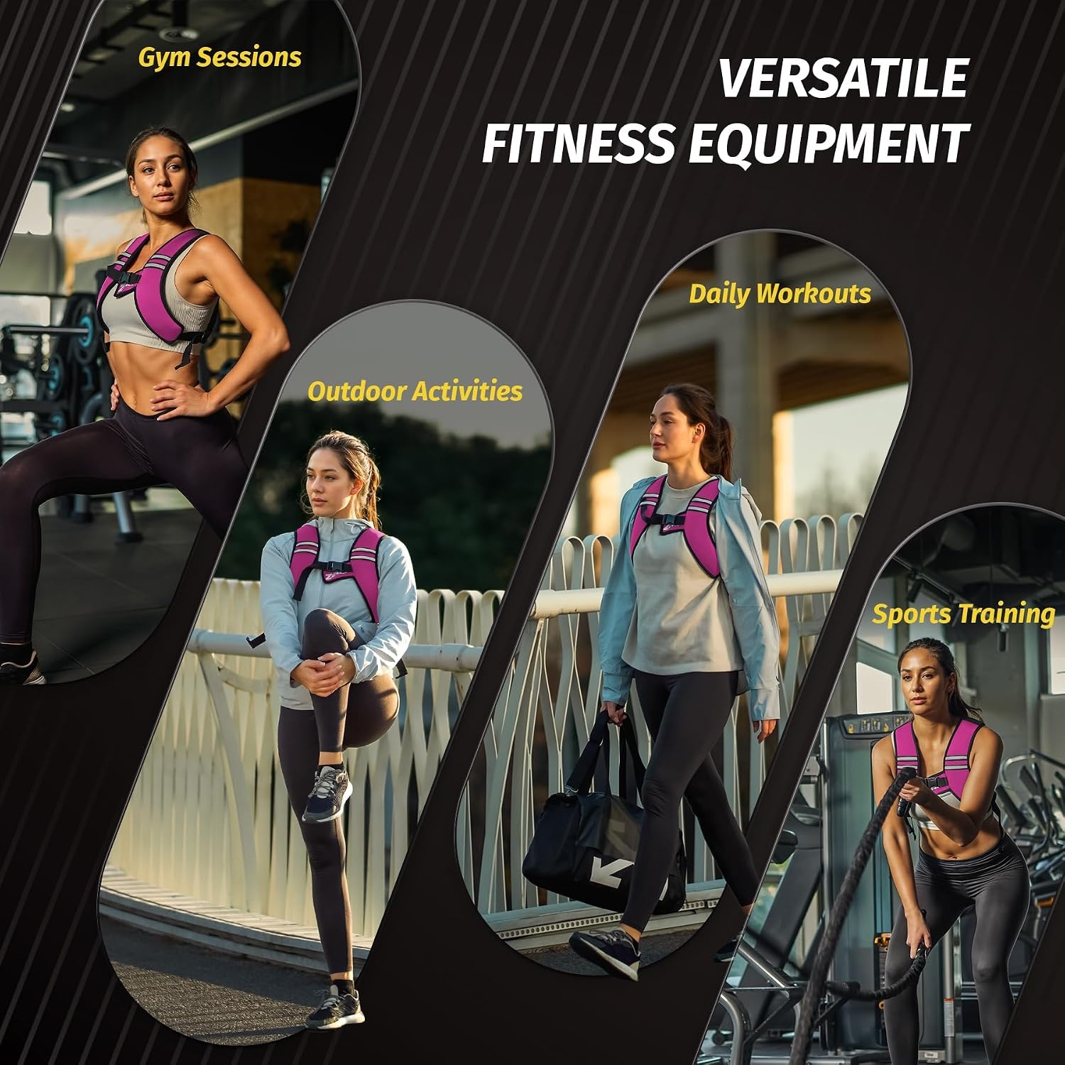 image:imageZelus Weighted Vest for Women Men Washable ZFit Weighted Vest 51015lb Filled with Soft Iron Slim amp Ultra Thin Hand WashableReflective StripsAdjustable StrapsWalking Running Strength TrainingPink