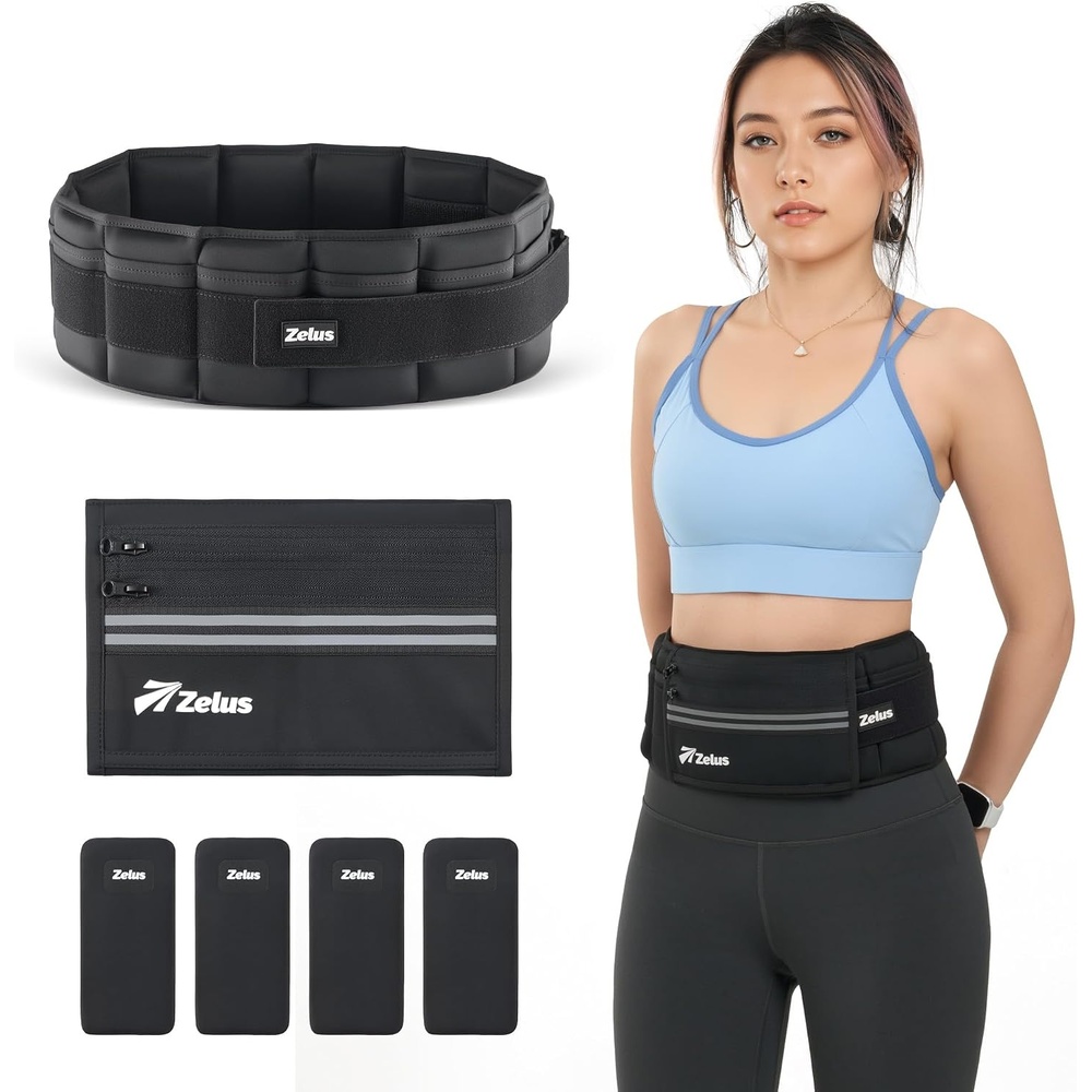 image:imageZELUS 203240lb Adjustable Weighted Vest for Men Women Rucking Workout ZFit soft iron weight vest pockets adjustable straps for rucking walking workout running strength trainingBlack