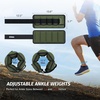 ZELUS 1 Pair Adjustable Ankle Weights, 2 4 6 8 10 lb Modularized Leg Weight Straps for Women Men, Weighted Ankle Weight Set with Removable Sandbags, 1-5 lb per Ankle Strap for Gym Yoga Jogging Walking(Green)