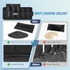 ZELUS 1 Pair Adjustable Ankle Weights, 2 4 6 8 10 lb Modularized Leg Weight Straps for Women Men, Weighted Ankle Weight Set with Removable Sandbags, 1-5 lb per Ankle Strap for Gym Yoga Jogging Walking(Black)
