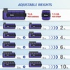 ZELUS 1 Pair Adjustable Ankle Weights, 2 4 6 8 10 lb Modularized Leg Weight Straps for Women Men, Weighted Ankle Weight Set with Removable Sandbags, 1-5 lb per Ankle Strap for Gym Yoga Jogging Walking(Purple)