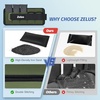 ZELUS 1 Pair Adjustable Ankle Weights, 2 4 6 8 10 lb Modularized Leg Weight Straps for Women Men, Weighted Ankle Weight Set with Removable Sandbags, 1-5 lb per Ankle Strap for Gym Yoga Jogging Walking(Green)