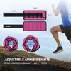 ZELUS 1 Pair Adjustable Ankle Weights, 2 4 6 8 10 lb Modularized Leg Weight Straps for Women Men, Weighted Ankle Weight Set with Removable Sandbags, 1-5 lb per Ankle Strap for Gym Yoga Jogging Walking(Pink)