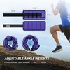 ZELUS 1 Pair Adjustable Ankle Weights, 2 4 6 8 10 lb Modularized Leg Weight Straps for Women Men, Weighted Ankle Weight Set with Removable Sandbags, 1-5 lb per Ankle Strap for Gym Yoga Jogging Walking(Purple)