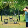 ZELUS 7 x 7ft Football Trainer Throwing Net | Training Target Practice with 5 Targets | Great for Quarterback | Includes Carry Bag(Black)
