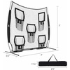 ZELUS 7 x 7ft Football Trainer Throwing Net | Training Target Practice with 5 Targets | Great for Quarterback | Includes Carry Bag(Black)