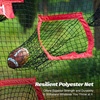 ZELUS 7 x 7ft Football Trainer Throwing Net | Training Target Practice with 5 Targets | Great for Quarterback | Includes Carry Bag(Red)