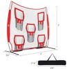 ZELUS 7 x 7ft Football Trainer Throwing Net | Training Target Practice with 5 Targets | Great for Quarterback | Includes Carry Bag(Red)