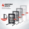 ZELUS 9-Hole Pitching Net, Heavy-Duty Baseball Net with Authentic Strike Zone & Detachable Stand, Height Adjustable Baseball Training Net for Batting Pitching Hitting, Softball Aid Equipment 35.3lb.
