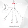 ZELUS Punching Bag Hanger, 304 Stainless Steel Heavy Bag Hanger with 150 lb. Weight Capacity 4 Snap Hooks, Heavy Duty Punching Bag Swivel Chain for Boxing MMA Heavy Bag Workouts