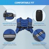 ZELUS Weighted Vest, 6lb/8lb/12lb/16lb/20lb/25lb/30lb Weight Vest with Reflective Stripe for Workout, Strength Training, Running, Fitness, Muscle Building, Weight Loss, Weightlifting(Blue)