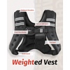 ZELUS Weighted Vest, 6lb/8lb/12lb/16lb/20lb/25lb/30lb Weight Vest with Reflective Stripe for Workout, Strength Training, Running, Fitness, Muscle Building, Weight Loss, Weightlifting(Black)