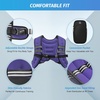 ZELUS Weighted Vest, 6lb/8lb/12lb/16lb/20lb/25lb/30lb Weight Vest with Reflective Stripe for Workout, Strength Training, Running, Fitness, Muscle Building, Weight Loss, Weightlifting(Violet)