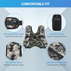 ZELUS Weighted Vest, 6lb/8lb/12lb/16lb/20lb/25lb/30lb Weight Vest with Reflective Stripe for Workout, Strength Training, Running, Fitness, Muscle Building, Weight Loss, Weightlifting(Desert Camo)