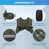 ZELUS Weighted Vest, 6lb/8lb/12lb/16lb/20lb/25lb/30lb Weight Vest with Reflective Stripe for Workout, Strength Training, Running, Fitness, Muscle Building, Weight Loss, Weightlifting(Green)
