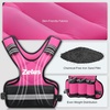 ZELUS Weighted Vest for Men and Women | 4-10lb/11-20lb/20-32lb Vest with 6 Ironsand Weights for Home Workouts | Adjustable Body Weight Vest Exercise Set for Cardio and Strength Training(Pink)