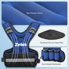 ZELUS Weighted Vest for Men and Women | 4-10lb/11-20lb/20-32lb Vest with 6 Ironsand Weights for Home Workouts | Adjustable Body Weight Vest Exercise Set for Cardio and Strength Training(Blue)
