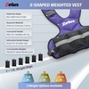 ZELUS Weighted Vest for Men and Women | 4-10lb/11-20lb/20-32lb Vest with 6 Ironsand Weights for Home Workouts | Adjustable Body Weight Vest Exercise Set for Cardio and Strength Training(Violet)