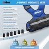 ZELUS Weighted Vest for Men and Women | 4-10lb/11-20lb/20-32lb Vest with 6 Ironsand Weights for Home Workouts | Adjustable Body Weight Vest Exercise Set for Cardio and Strength Training(Blue)