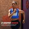 ZELUS Weighted Vest for Women & Men, U-Shaped Running Vest with Arm Pocket | SGS-certified iron sand fill, ergonomic U-shaped fit, adjustable chest & waist straps, arm pocket, reflective strips(Blue)
