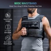 ZELUS Weighted Vest with Adjustable Weights for Home Workouts | Adjustable one-size vest, reflective strips, padded straps, for cardio, strength training, weight loss(45lb Black)