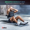ZELUS Weighted Vest with Adjustable Weights for Home Workouts | Adjustable one-size vest, reflective strips, padded straps, for cardio, strength training, weight loss(30lb-Iron Sandbags)