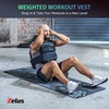 ZELUS Weighted Vest with Adjustable Weights for Home Workouts | Adjustable one-size vest, reflective strips, padded straps, for cardio, strength training, weight loss(60lb-Iron Sandbags)