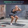 ZELUS Weighted Vest with Adjustable Weights for Home Workouts | Adjustable one-size vest, reflective strips, padded straps, for cardio, strength training, weight loss(45lb Black)