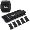 ZELUS 1 Pair Adjustable Ankle Weights, 2 4 6 8 10 lb Modularized Leg Weight Straps for Women Men, Weighted Ankle Weight Set with Removable Sandbags, 1-5 lb per Ankle Strap for Gym Yoga Jogging Walking(BK-Reflective strips)