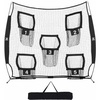 ZELUS 7 x 7ft Football Trainer Throwing Net | Training Target Practice with 5 Targets | Great for Quarterback | Includes Carry Bag(Black)