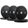ZELUS Bumper Plate Set, Olympic Weight Plates, Rubber Barbell Plates with Stainless Steel Inserts for Weight Lifting Strength Training Workout, Olympic Barbell Weight Set (160lb)