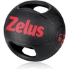 ZELUS Medicine Ball with Dual Grip| 10/20 lbs Exercise Ball |Weight Ball with Handles| Textured Grip Exercise Ball |Strength Training| Core Workouts | 10/20 lb, eco-friendly odorless rubber, dual anti-skid grips, for core strength training mobility, home gym crossfit(10.0 Pounds)