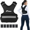 ZELUS Weighted Vest for Men & Women, Z-Fit Weight Vest Adjustable 8-32lb | Ultra Thin, Removable Soft Iron Weights, Hand Washable, Waist Bag, Reflective Strips, No-Bounce,for Running Strength Training(Black)