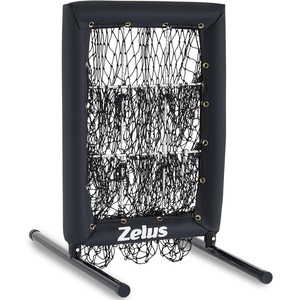 ZELUS 9-Hole Pitching Net, Heavy-Duty Baseball Net with Authentic Strike Zone & Detachable Stand, Height Adjustable Baseball Training Net for Batting Pitching Hitting, Softball Aid Equipment 35.3lb.