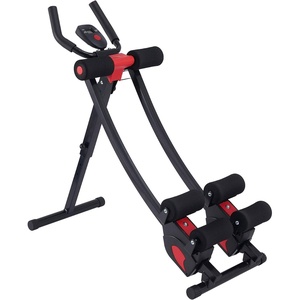 ZELUS Ab Machine for Home Gym, Core Strength Training Equipment for Home Fitness, Ab Crunch Coaster with 4 Intensities and Digital Display, Foldable Core Trainer for Abdominal(Ab Crunch)